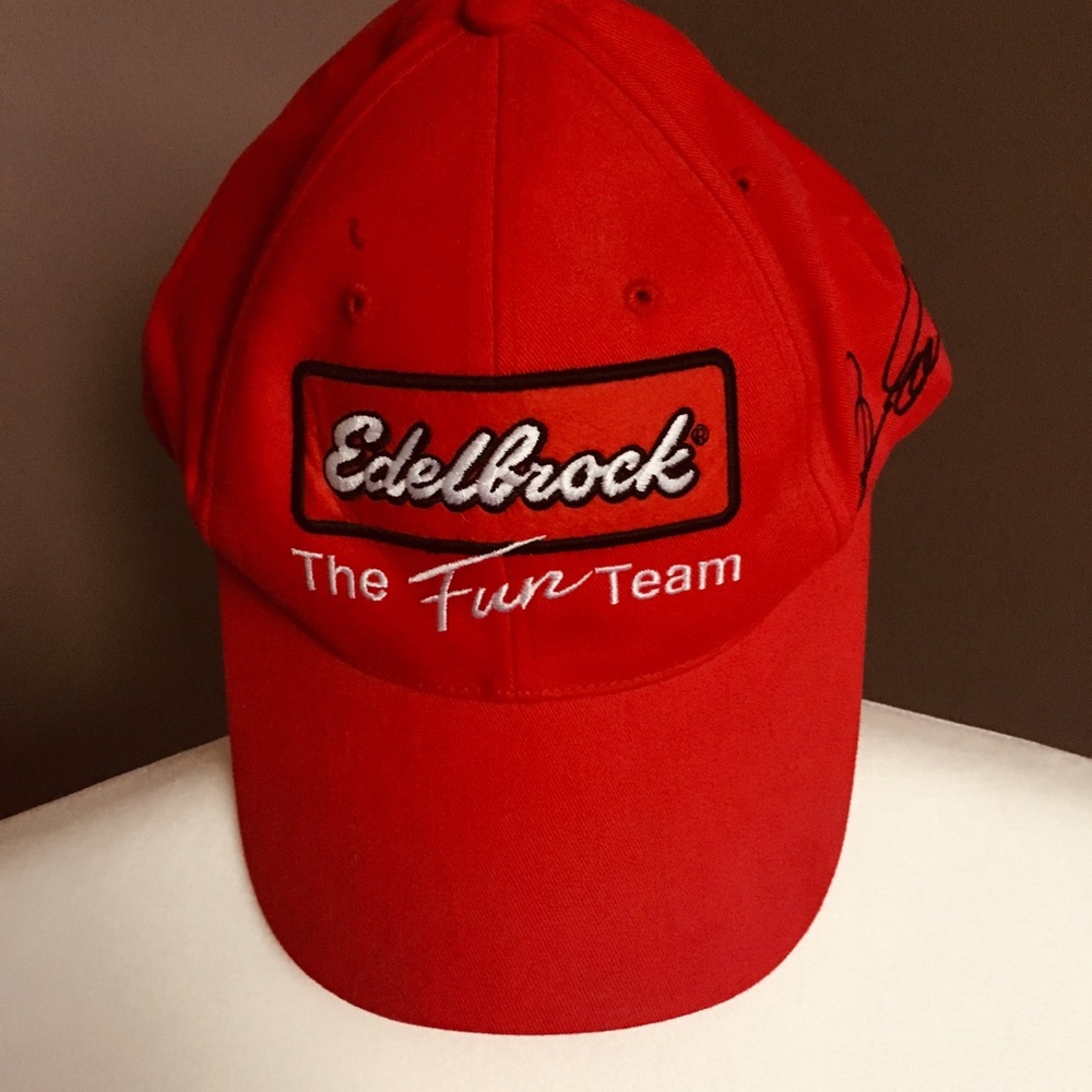 Edelbrock cap / the fun team / autographed